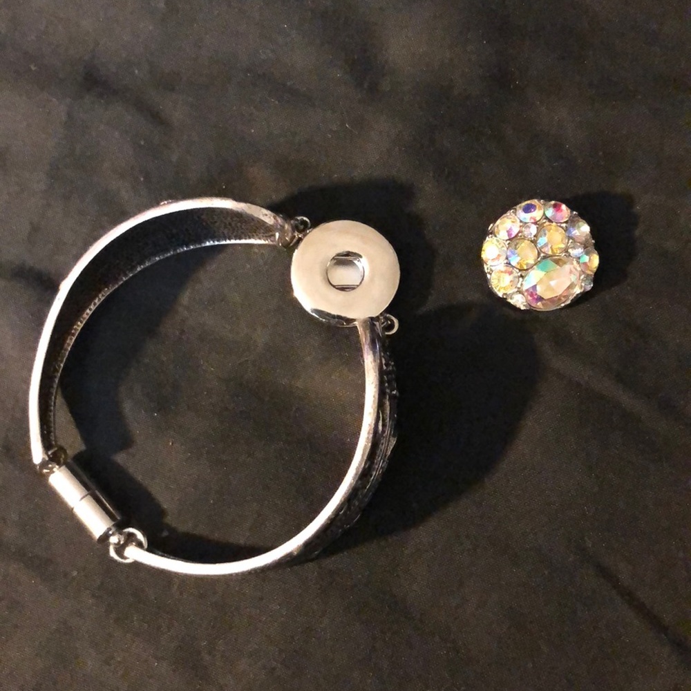 Multicolored Gem Button Bracelet - image 5